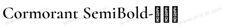 Cormorant SemiBold字体转换